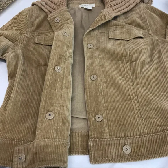 J. Crew | Tan Corduroy Bomber Jacket, Sz Medium - Picture 5 of 12